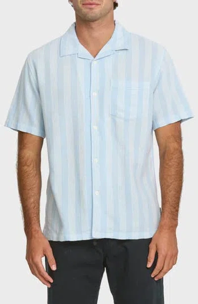 Quiksilver Nightfall Island Camp Shirt In Blue