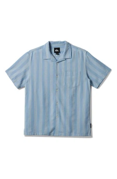 Quiksilver Nightfall Island Camp Shirt In Blue