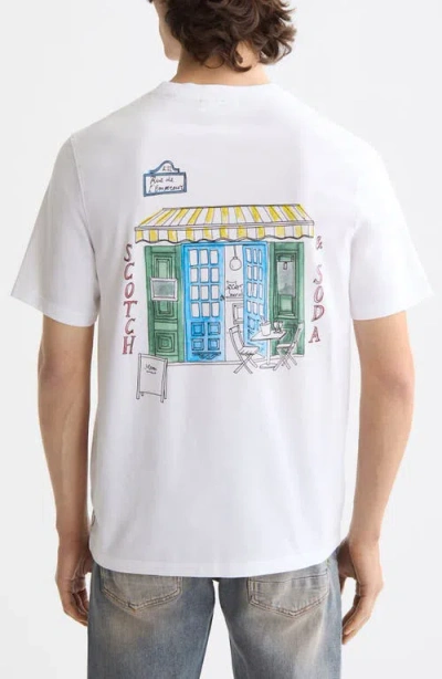 Scotch & Soda Crewneck Graphic T-shirt In Neutral