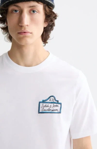 Scotch & Soda Crewneck Graphic T-shirt In Neutral