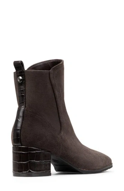 Donald Pliner Contrast Block Heel Boot In Brown