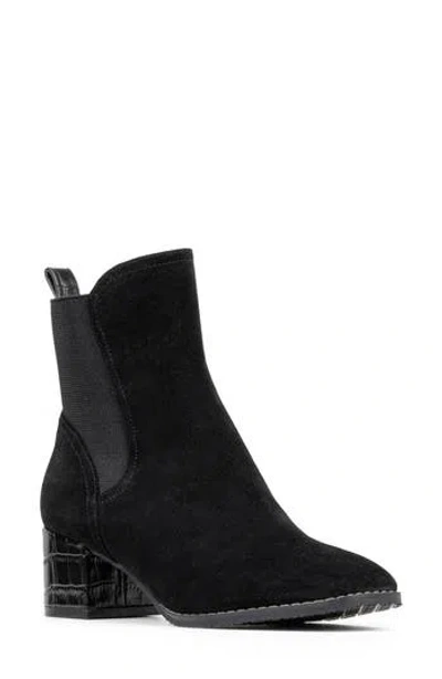 Donald Pliner Contrast Block Heel Boot In Black