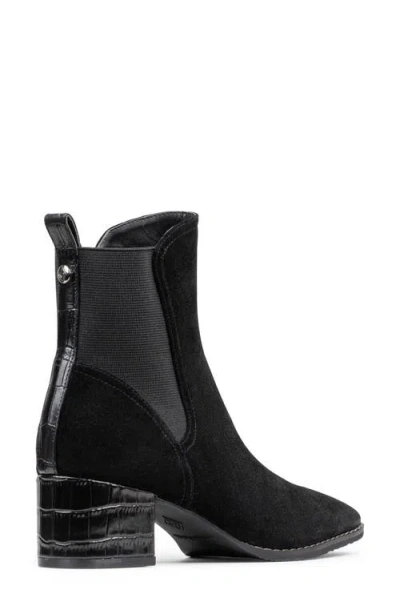 Donald Pliner Contrast Block Heel Boot In Black