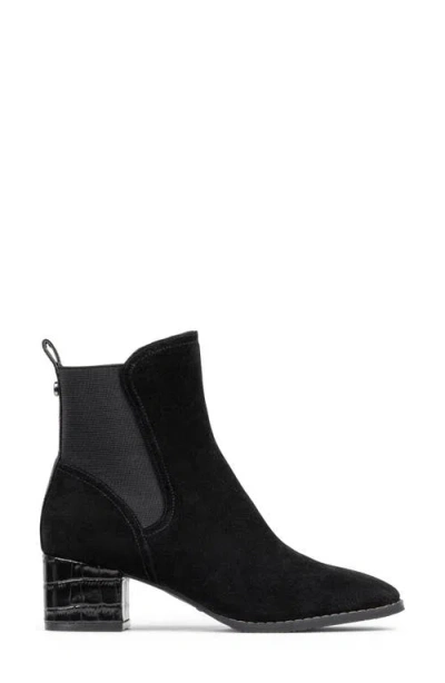 Donald Pliner Contrast Block Heel Boot In Black