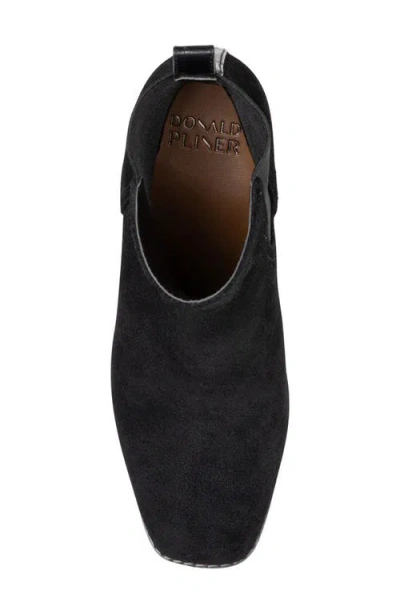 Donald Pliner Contrast Block Heel Boot In Black