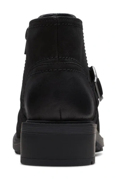 Clarks Collection Hearth Faye Black Nubuck Boot In Black