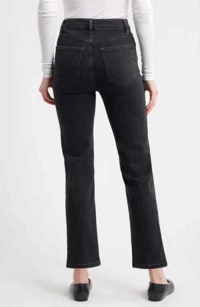 Frame Le Sleek High Waist Ankle Straight Leg Jeans In Black