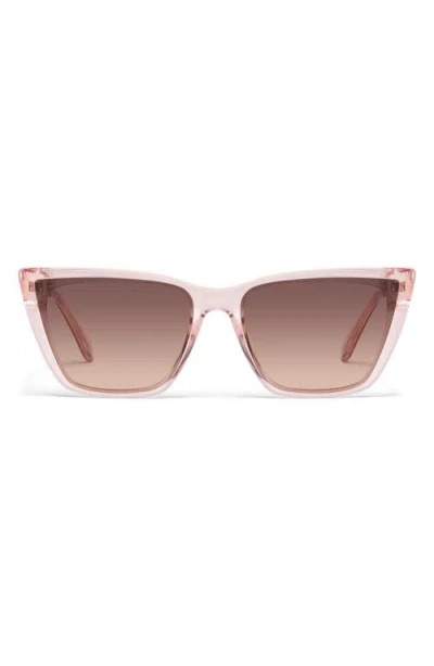 Quay Call The Shots 54mm Gradient Cat Eye Sunglasses In Pink