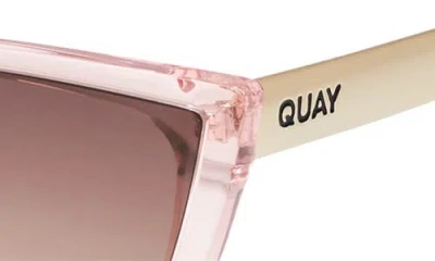 Quay Call The Shots 54mm Gradient Cat Eye Sunglasses In Pink