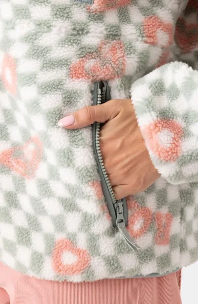 Roxy Axel Fleece Jacket In Gray