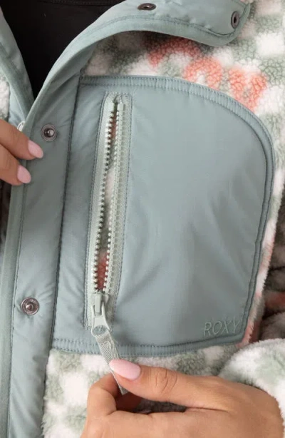 Roxy Axel Fleece Jacket In Gray