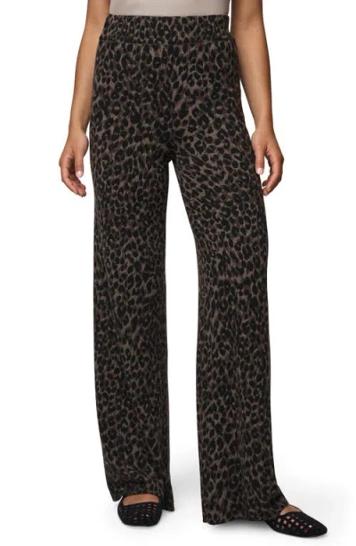 Splendid Wide-leg Sweater Pant In Leopard Print In Animal Print