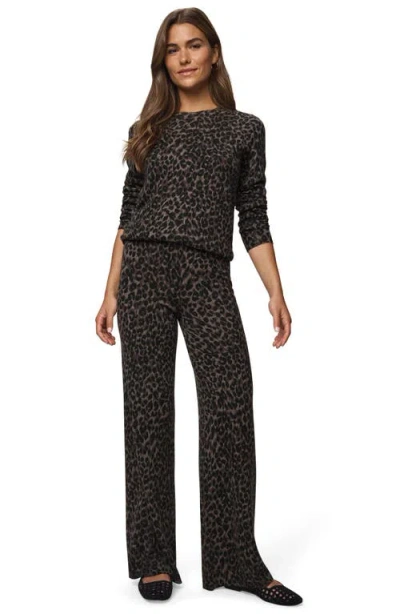 Splendid Wide-leg Sweater Pant In Leopard Print In Animal Print