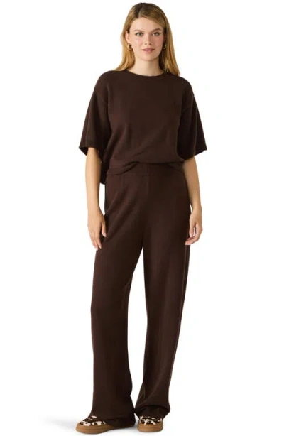 Steve Madden Kori Elbow Sleeve Crewneck Sweater In Brown