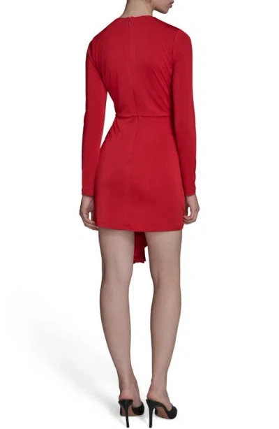 Bcbg Women's Side Knot Long Sleeves Sheath Dress In Red