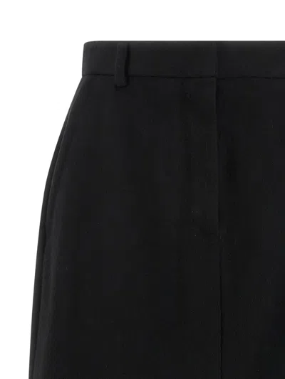 Brioni Violante Slit Detailed Midi Skirt In Black