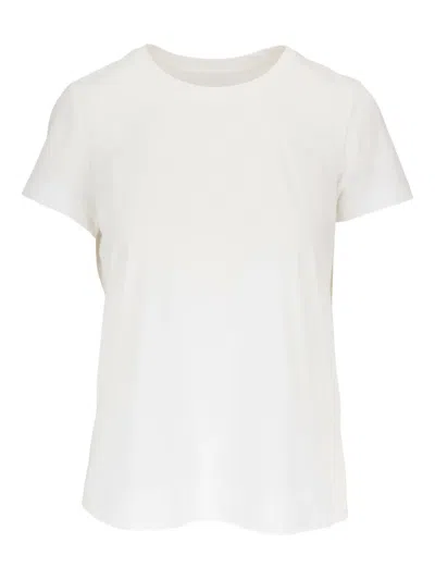 Lafayette 148 Cotton Rib Crewneck T-shirt In White