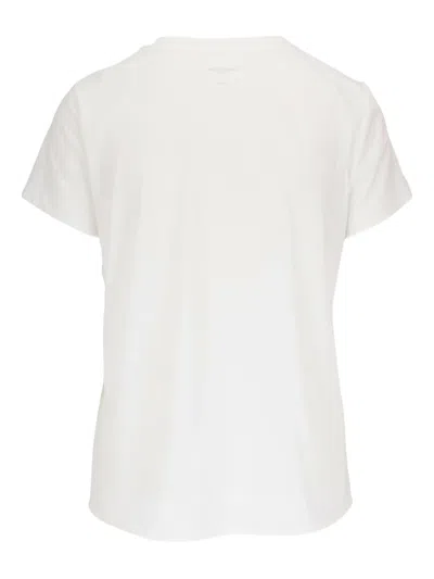 Lafayette 148 Cotton Rib Crewneck T-shirt In White