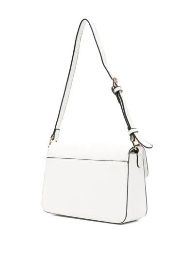 Msgm Logo-print Shoulder Bag In Neutral