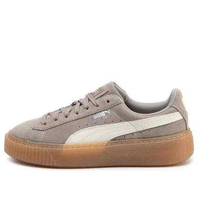 Puma Suede Platform Sneakers Grey/brown In Multi