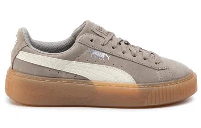 Puma Suede Platform Sneakers Grey/brown In Multi