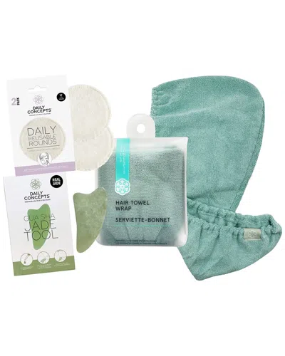 Daily Concepts Gua Sha Daily, Reusable Rounds & Hair Towel Set