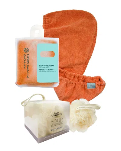 Daily Concepts Scented Mesh Sponge & Hair Towel Set