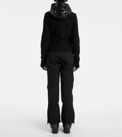 Moncler Grenoble Padded Fleece Hoodie With Zip And Hood In Black