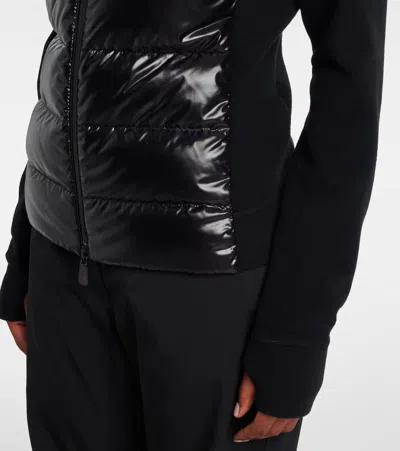 Moncler Grenoble Padded Fleece Hoodie With Zip And Hood In Black