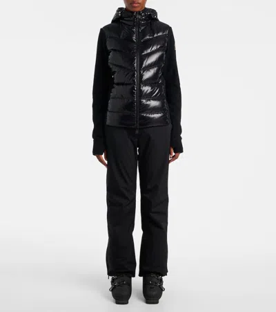 Moncler Grenoble Padded Fleece Hoodie With Zip And Hood In Black
