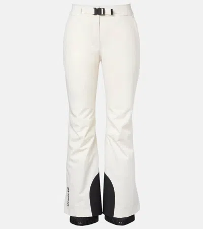 Moncler Womens White Padded Straight-leg Stretch-woven Ski Trousers In Neutral