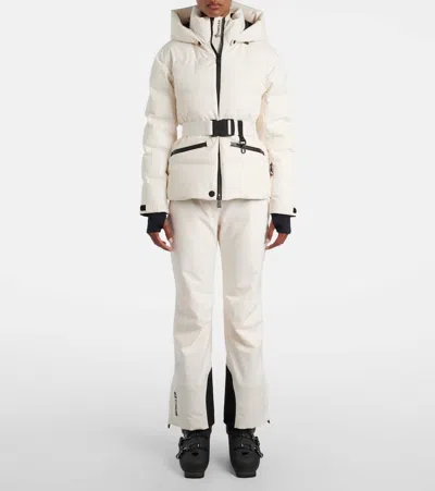 Moncler Womens White Padded Straight-leg Stretch-woven Ski Trousers In Neutral