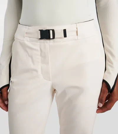 Moncler Womens White Padded Straight-leg Stretch-woven Ski Trousers In Neutral