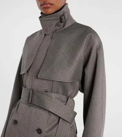 The Row Rhydian Virgin Wool Gabardine Trench Coat In Gray