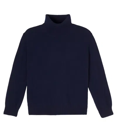 Il Gufo Turtleneck Virgin Wool Sweater In Blue