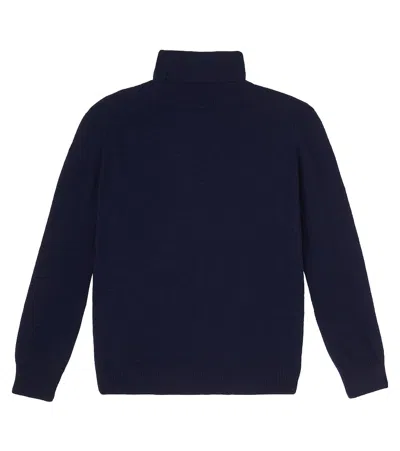 Il Gufo Turtleneck Virgin Wool Sweater In Blue