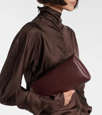 The Row Rectangular Clutch In Burgundy