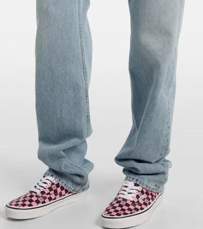 Valentino Straight Trousers With Pockets And Belt Loops In Blue