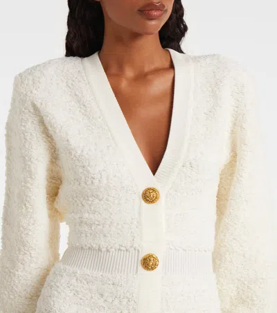 Balmain Tweed Minidress In White