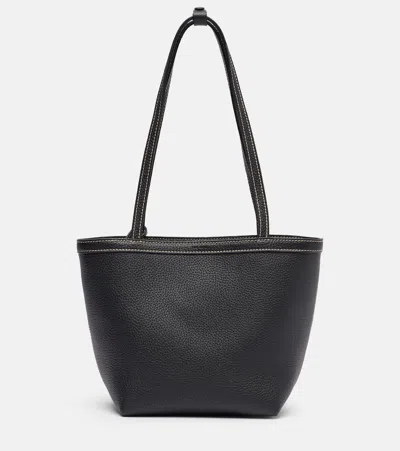 The Row Park Medium Topstitched Tote Bag In Pebbled Leather In Multi