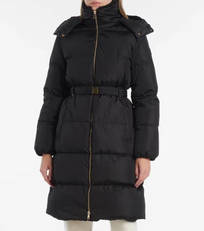 Moncler Briant Long Coat Jackets Black In Black