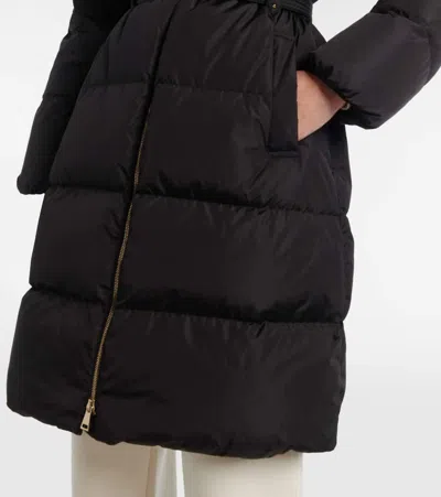 Moncler Briant Long Coat Jackets Black In Black
