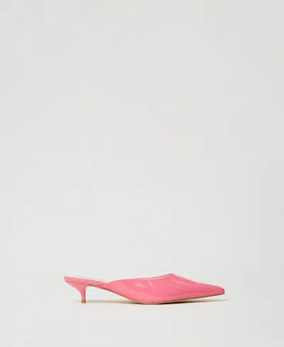 Actitude By Twinset Escarpins Mules En Vernis In Pink