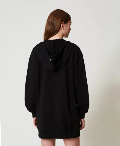 Actitude By Twinset Robe Courte Avec Broderies Réalisées À La Main In Black