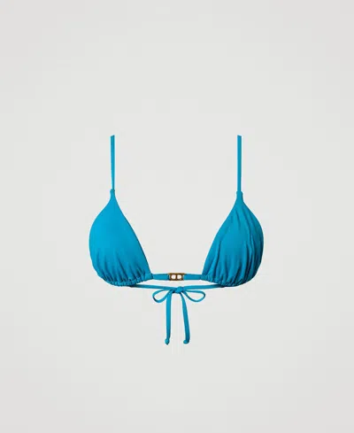 Twinset Haut De Maillot De Bain Triangle Avec Oval T In Blue