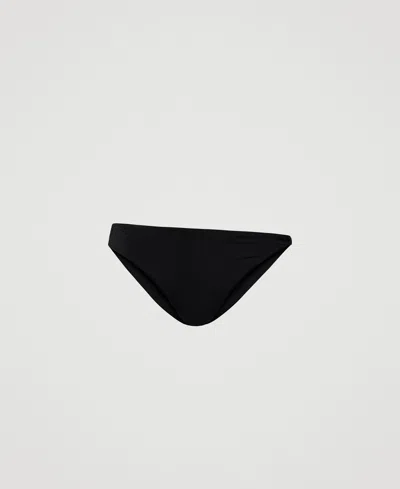 Twinset Asymmetrical Bikini Bottoms In Black