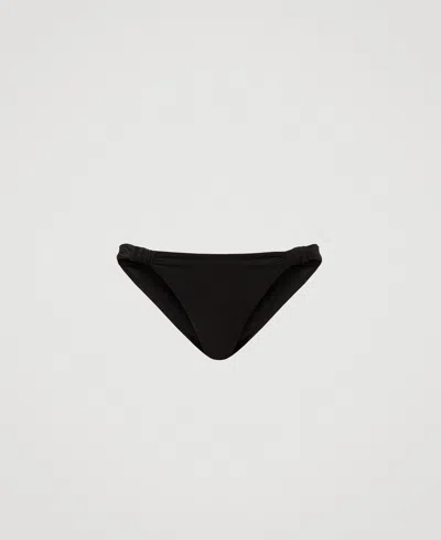 Twinset Ruched Bikini Bottoms In Black