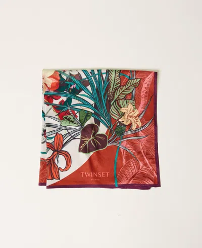 Twinset Floral-print Scarf In Multi