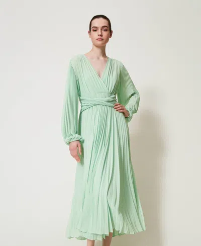 Twinset Twin-set Elegant Polyester Dress Design In Green
