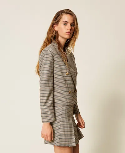 Actitude By Twinset Blazer En Pied-de-poule In Multi